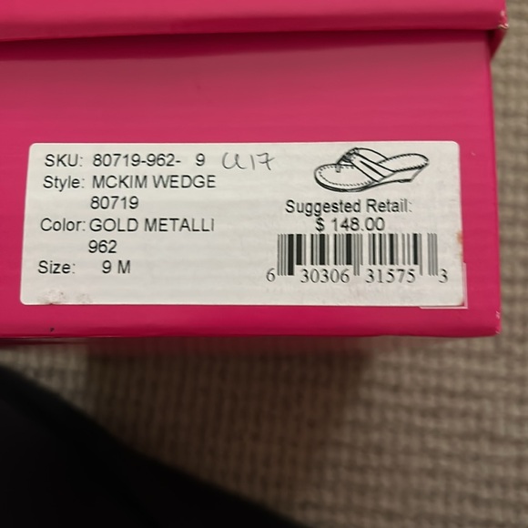 Lilly Pulitzer McKim Wedge size 9 - Picture 4 of 4